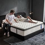 KOULABR Z Queen Mattress,14 Inch Size Mattresses in a Box,Memory Foam Hybrid Mattress, Individual Pocket Spring for Motion Isolation &Zoned Support & Pressure Relief,Medium Firm (Queen, 14, Inches)