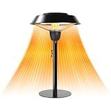 Star Patio Outdoor Heater, Electric Tabletop Heaters Tip-Over Protection, IP44 Waterproof, 1500W Infrared Patio Heater, Hammered Bronze Finished, ZHQ1566-CTN2025