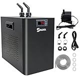 SDLOOL Aquarium Chiller 42gal, 1/10 HP Water Chiller 160L Fish Tank Hydroponics Cooling System with Quiet Design Refrigeration Compressor for Water Weeds Axolotl Jellyfish Coral Shrimp
