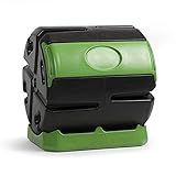 FCMP Outdoor HOTFROG Rolling Single Chamber Batch Tumbling Composter - Outdoor Rotating Garden Compost Bin (HF-RC4000WB) Black & Green (37-Gallon)
