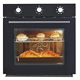 24 Inch Built-in Electric Single Wall Oven, 2.5 Cu.ft Stainless Steel Convection Oven with 8 Cooking Functions, Mechanical Knob Control, 500℉ Max Temperature, 3-Layer Tempered Glass Door