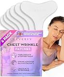 CLEVERFY Silicone Chest Wrinkle Patches for Side Sleeping – Reusable Décolleté Anti-Wrinkle Chest Pads for Overnight Line Prevention (6 Pack, T-Shape)