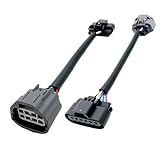 2 Piece HID to Halogen Headlight Conversion Wiring Harness Compatible with GMC Acadia 2007-2012 Headlight Wiring Adapter Driver Side & Passenger Side Replace 22938889 22938888