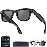 AI Smart Glasses with Camera, 8MP HD Camera Glasses for Men, AI Recording Glasses with Voice Assistant,Open-Ear Audio,Real-Time Translation,Video Recording Sunglasses for Life & Work (Photochromic)