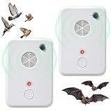 2026 Ultrasonic Bird Repeller & Bat Deterrent for Attic Woodpecker Deterrent for House Pigeon Repellent Indoor to Keep Birds Bats Away from Patio Rooftops Porch Balconies(2Pack)