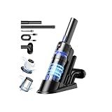 Filigo Handheld Vacuum Cordless Rechargeable 2-Speed Modes| 3-in-1 Portable Cordless Vacuum Cleaner with Charging Dock, for Car Home Office and Pet Hair(Blue)