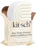 Kitsch Rice Water Conditioner Bar for Hair Growth – Rice Protein Hair Conditioner to Repair Damage, Prevent Split Ends & Boosts Shine – Paraben, Silicone & Sulfate-Free Hair Care - Made in USA, 2.7 oz