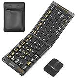 ANDLUCK Foldable Keyboard and Mouse(2.4G),F01 Folding Bluetooth Keyboard and Mouse Combo for Business and Travel,Portable Keyboard for Laptop iPads Tablets,for Windows/Android/iOS-Black Square Mouse
