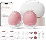 Momcozy Wearable Breast Pump, Hands Free Upgraded Mobile Flow | M9, App Discreet Control with Personalized Multi-Modes & 15 Levels, Wearable Breast Pump 24mm, 2 Pack Cozy Red