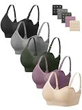 Angelhood Women Nursing Bras for Breastfeeding 5 Pack, Maternity Sleep Bra