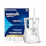 Waterpik Aquarius Water Flosser Professional For Teeth, Gums, Braces, Dental Care, Electric Power With 10 Settings, 7 Tips For Multiple Users And Needs, ADA Accepted, White WP-660, Packaging May Vary