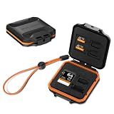 K&F CONCEPT 12 Slots Memory Card Case, Water-Resistant Card Holder, Anti-Shock Card Carrying Storage Box for 8 Micro SD SDXC SDHC TF Cards and 4 SD SDXC SDHC Cards