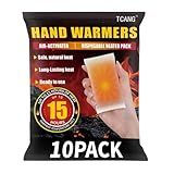 10 Pack Hand Warmers Disposable - Up to 15 Hours of Heat - Super Long Lasting Air Activated Warmers, All Natural & Portable for Body, Hands & Toes - Odorless Hot Warmer Gifts for Winter Work