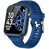 Kids Smart Game Watch with 24 Games HD Touch Screen Video Camera Music Player Pedometer Flashlight Alarm Clock 12/24 hr, Gifts for 5-12 Year Olds Boys