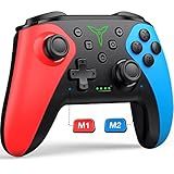Wireless Switch Controller for Nintendo Switch/Switch 2/Lite/OLED Controller, Switch Controller with a Mouse Touch Feeling on Back Buttons, Extra Switch Pro Controller with Wake-up,Programmable, Turbo Function