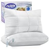 Nuzzle Neck Pillow Adjustable Standard Size Set of 2,Soft Luxury Hotel Feel