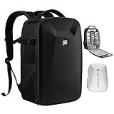 K&F CONCEPT Camera Backpack,Hardshell Photography DSLR Camera Bag with 15-15.6 Inch Laptop Compartment Waterproof Hard Shell Camera Case Compatible with Canon/Nikon/Sony/DJI Mavic Drone