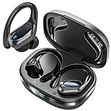 HAOYUYAN Wireless Earbuds, Sports Bluetooth Headphones, 80Hrs Playtime Ear Buds with LED Power Display, Noise Canceling Headset, IPX7 Waterproof Earphones for Workout/Running(Black)