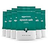 Amazon Basics Epsom Salt Soaking Aid, Eucalyptus Scented, 3 Pound (Pack of 6) (Previously Solimo)