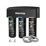 Waterdrop WD-TSA-UF 0.01 μm Ultra Filtration Under Sink Water Filter, Under Sink Water Filtration System 9 Stage Filtration, Reduces Chlorine, Taste and Odor, Fluoride, Advanced USA Tech