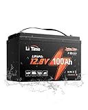 Litime 12V 100Ah Trolling Motor LiFePO4 Battery (Group 31), 12 Volt Lithium Battery with Low Temp Protection, Up to 15000 Deep Cycles, Built-in 100A BMS for Marine, Boat, RVs & Yacht