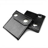 Seat Belt Clips,2PCs Seatbelt Adjuster, Universal Car Seat Belt Clip, Soft PU Leather Seatbelt Adjuster for Adults, Safety Belt Neck Pressure Relief Clip for Most Vehicles. (Black)