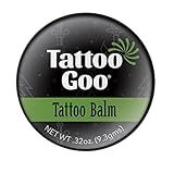 Tattoo Goo Tattoo Aftercare Balm, 0.32 oz (Travel Size), Natural Olive Oil & Beeswax, Supports Vibrant Color, Hydrates Fresh Ink, Moisturizing & Lightweight, No Petroleum, Mild Scent