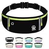 Slim Running Belt Fanny Pack, Exercise Waist Pack Runners Bag Money Belt Phone Holder for Running Hiking Cycling Workout