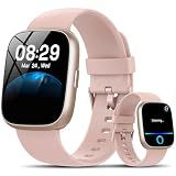 Smart Watch with Alexa Built-in, 1.83" HD Touchscreen Fitness Tracker with Bluetooth Calling, Fitness Watch with Heart Rate/Sleep Monitor/120+ Sports, IP68 Waterproof Smartwatch for Android iOS, Pink