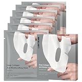 MKBLNP Collagen Face Mask Hydrating Overnight Collagen Face Mask (6 pcs/1 Box) Deep Collagen Anti Wrinkle Lifting Mask - Pure Collagen Films for Improve Elasticity Firming And Moisturizing