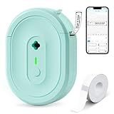 NDYIN Label Maker Machine with Tape, N12 Portable Bluetooth Label Printer, Wireless Mini Label Makers Thermal Sticker with Multiple Templates for Home, Kitchen, School, Office Organization, Green