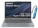 Lenovo IdeaPad Slim 3 Touchscreen Laptop, Ryzen 7 5825U, 16GB RAM 512GB SSD