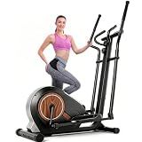 ANCHEER Elliptical Exercise Machine, Elliptical Training Machines for Home (Black and Silver)