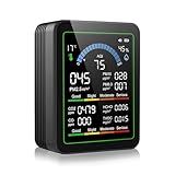 10-in-1 Air Quality Monitor Indoor, Professional CO2 Detector, Carbon Monoxide Meter, Temperature, Humidity Monitor, Air Quality Tester for CO2,CO,TVOC,HCHO,PM2.5,Temp,AQI, Perfect for Home & Office