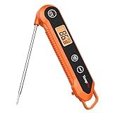 TempPro Digital Instant Read Meat Thermometer for Grilling Waterproof Kitchen Food Thermometer with Calibration Backlight Baking Bread Candy Thermometer Cooking Tools Utensils (Previously ThermoPro)