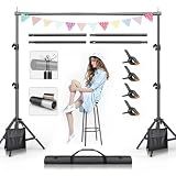 Backdrop Stand, 7.5x10 FT Adjustable Photography Background Stand Kit for Parties Photo Video Wedding