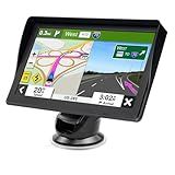 GPS Navigator for Car Truck RV - 7'' HD Touchscreen Navigation System, Latest 2025 Maps Free Lifetime Updates, Speed & Red Light Warning, Turn-by-Turn Voice Guidance, GPS Navigation for All Cars