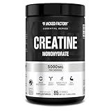Jacked Factory Creatine Monohydrate Powder 425g - 5g Daily Creatine Supplement for Men and Women, Vegan-Friendly, Third-Party Tested - 85 Servings, Unflavored