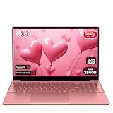 Traditional Laptop Computer 15.6" FHD,Celeron N5100,8GB RAM 256GB SSD,Backlit Keyboard Fingerprint Reader Business Student Laptop,Long Battery Life Lightweight Notebook for Work School (Rose Gold)