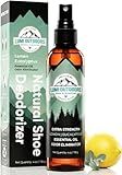Lumi Outdoors Natural Shoe Deodorizer Spray (700+ Sprays) - Odor Eliminator for Smelly Shoes, Sneakers, Boots, Cleats & Foot Odor - Essential Oil Formula, Lemon Eucalyptus
