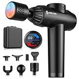 AERLANG Massage Gun with Heat and Cold,Deep Tissue Massage Gun, Back and Neck Massager for Pain Relief,Muscle Percussion Massager,Handheld Messager with 7Heads&Silent Birthday Gifts for him