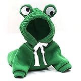 Warm Dog Winter Clothes Cute Fruit Dog Coat Hoodies Fleece Pet Dogs Costume Jacket for French Bulldog Chihuahua Ropa para Perro(Green,XL)