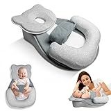 Donpemu Reflux Pillow for Baby, Baby Lounger Pillow for Infant Support Cushion Reflux Breastfeeding Pillow, Babies Feeding Support Pillow for Reducing Spit-Up with Safety Strap