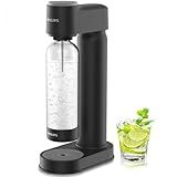 Philips Sparkling Water Maker ADD4901BKOQ/37, Plastic Soda Streaming Machine with Quick Twist Bottle, 1L BPA free PET Carbonating Bottle, Soda Maker Compatible with 60L CO2 Carbonator (NOT Included)