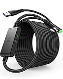 INIU Link Cable with Charging [16ft] for Meta Quest 3s Oculus Quest 3 Quest 2/Pro, Pico 4, PC VR, Steam VR, USB 3.0 High Speed Data Cable, USB C Charger Cord for VR Headset Accessories