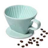 LHUKSGF Pour Over Ceramic, Coffee Dripper Ceramic Coffee Maker,Green