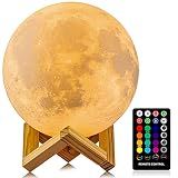 Moon Lamp, 16 Colors LED Night Light with Remote/Touch, Timer/Dimming 4.7in