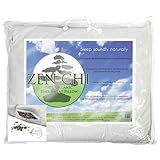 ZEN CHI Organic Queen Size Buckwheat Pillow for Sleeping (20X30)- Natural Cooling Technology, All Cotton Cover w Organic Buckwheat Hulls Comfortable Sleep, Naturally Adjusts to Head