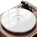 Avelis 12-Inch Acrylic Turntable Mat, White Anti-Static Hi-Fi Vinyl Slipmat