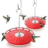 Kingsyard 2 Pack 6 Ports Saucer Hummingbird Feeders for Outdoors Hanging